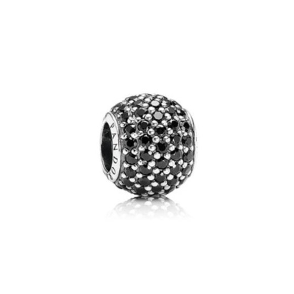 EUC Pandora 791051NCK Sterling Silver Pave Lights Bead w/ Black Nano Crystal - Picture 2 of 12